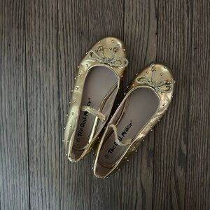 The Doll Maker Ballet Flats Dress Shoes Gold Size 13